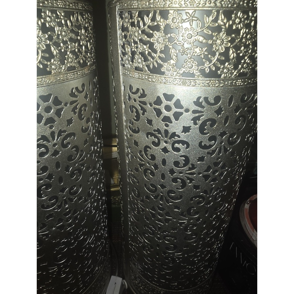 Silver Two Piece Lamps
